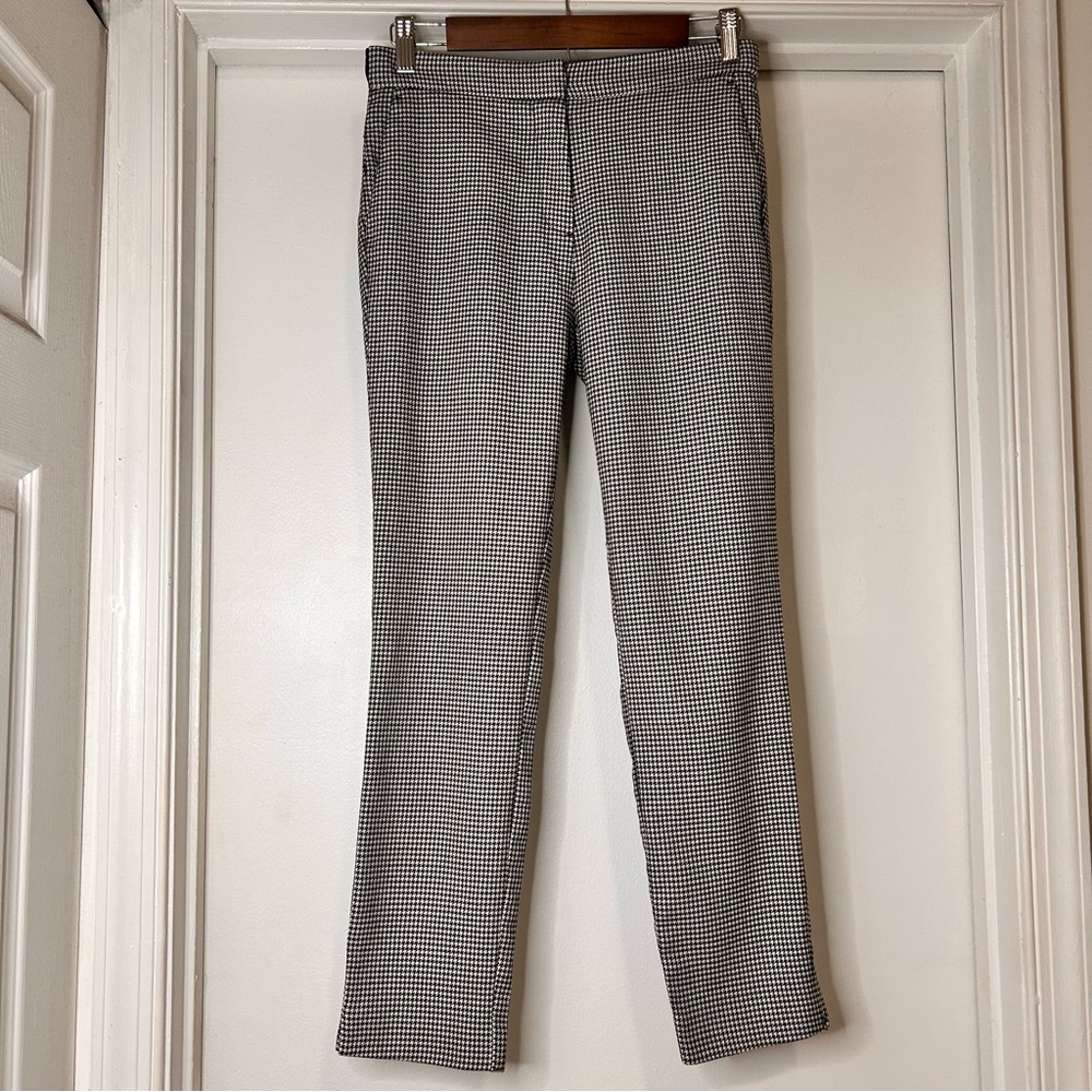 Zara Black & White Houndstooth Pants - Size Small - Picture 2 of 12